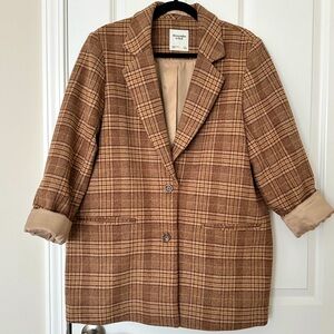 WORN ONCE: Abercrombie Women’s Heavy Weight Wool Blend Blazer Coat size L